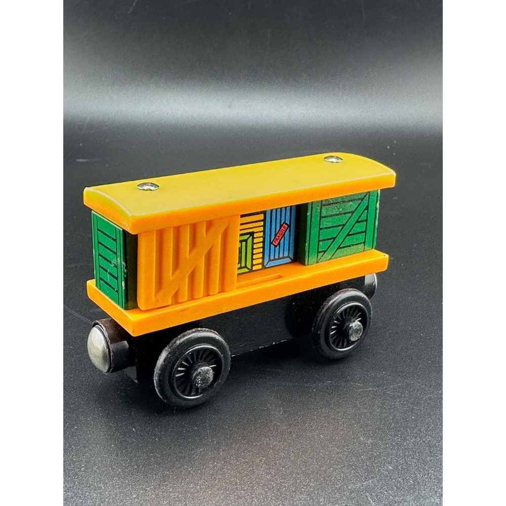 Thomas Box Car Wooden Railway‎ Vtg 2003 Gullane Cargo Sliding Doors Green